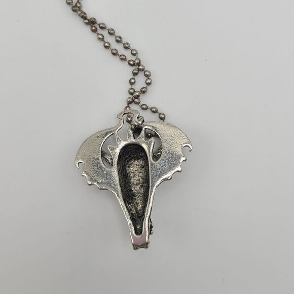 Dragon necklace,  silvertone - Picture 6 of 8